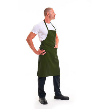 tablier de cuisine à bavette olive