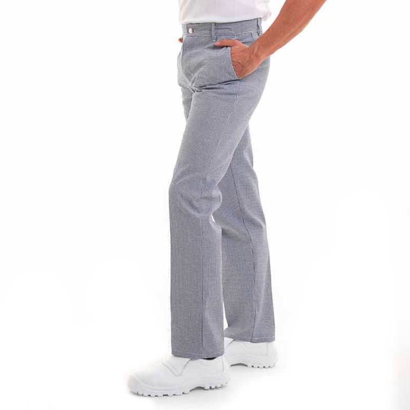 pantalon cuisinier à imprimé petit carreaux