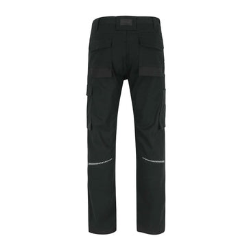 Pantalon de travail noir détails réfléchissants