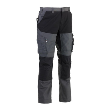 Pantalon de Travail Homme Extensible 4 Sens Hector Charbon et Noir - HEROCK