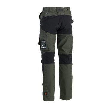 Dos Pantalon de Travail Homme Extensible 4 Sens kaki - HEROCK