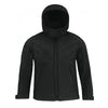 Veste Softshell 3 Couches Noire à Capuche Amovible Enfant - B&C