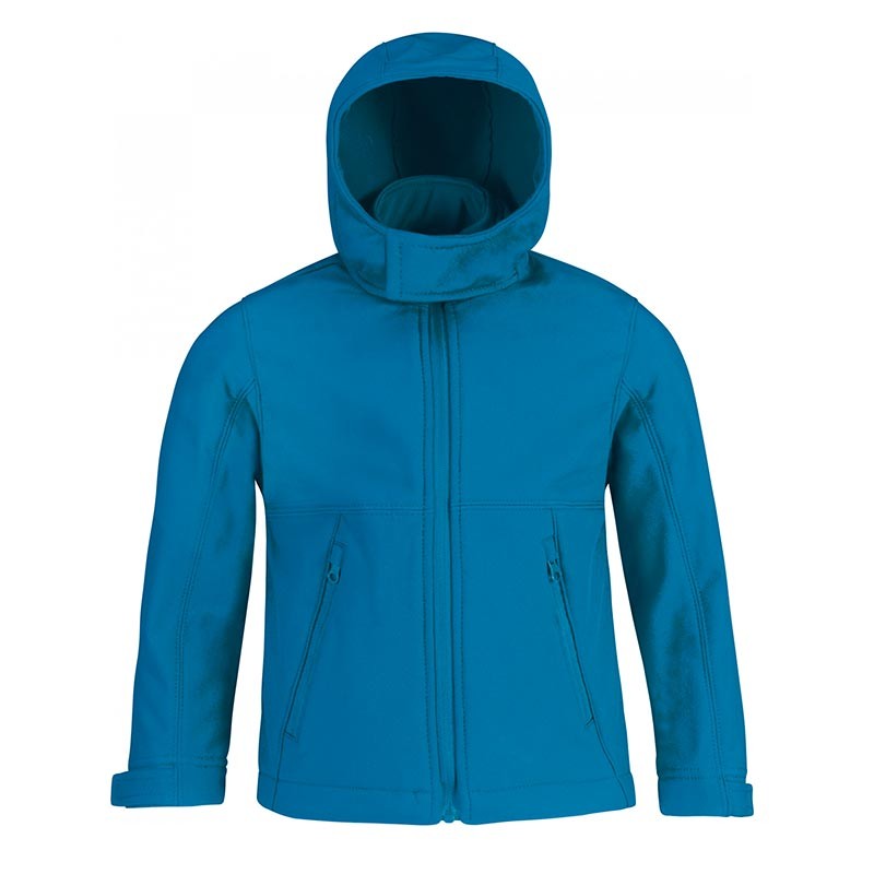 veste à capuche bleu enfant b&c