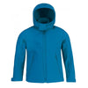 Veste Softshell 3 Couches Bleu à Capuche Amovible Enfant - B&C