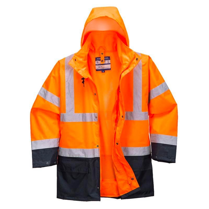 veste de routier orange et marine portwest