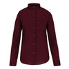 Chemisier de Service Femme Col Mao Bordeaux Manches Longues - KARIBAN