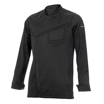 veste de cuisine noire double col homme