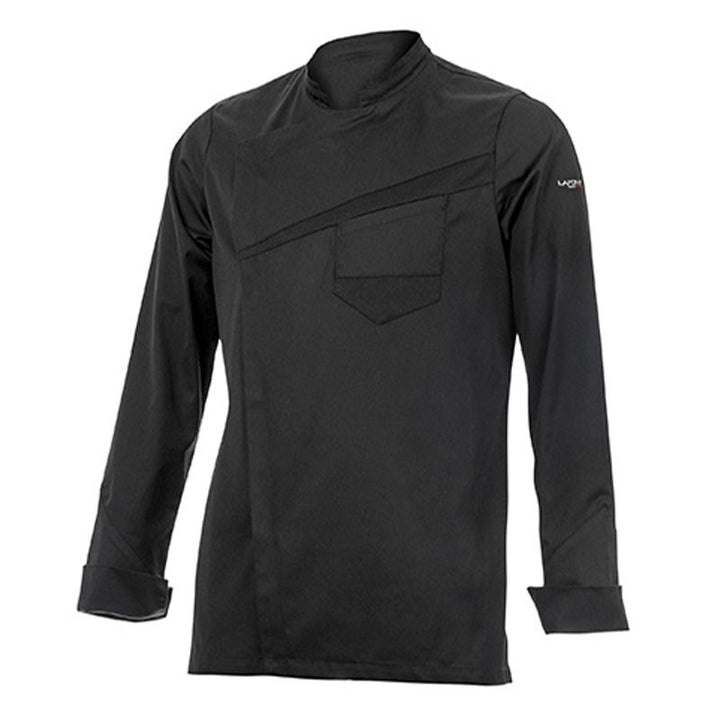 veste de cuisine noire double col homme