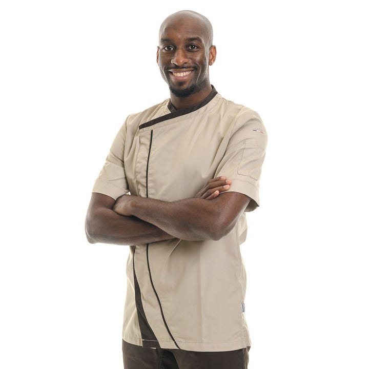 Veste de cuisine homme beige lafont haute qualité