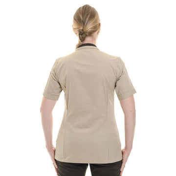 veste patissier femme beige