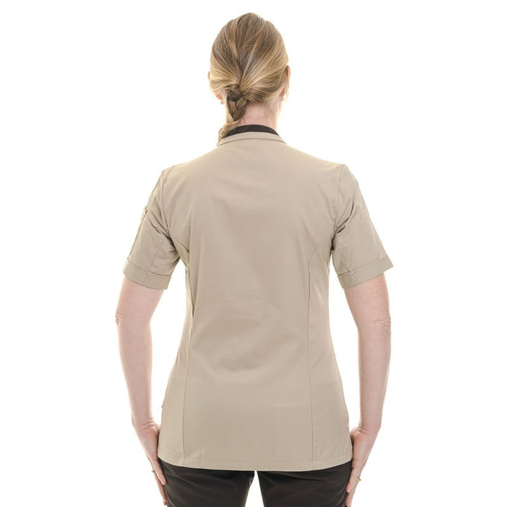 veste patissier femme beige