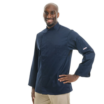 veste de cuisine bleu nuit egochef
