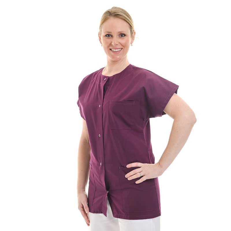 blouse médicale prune femme