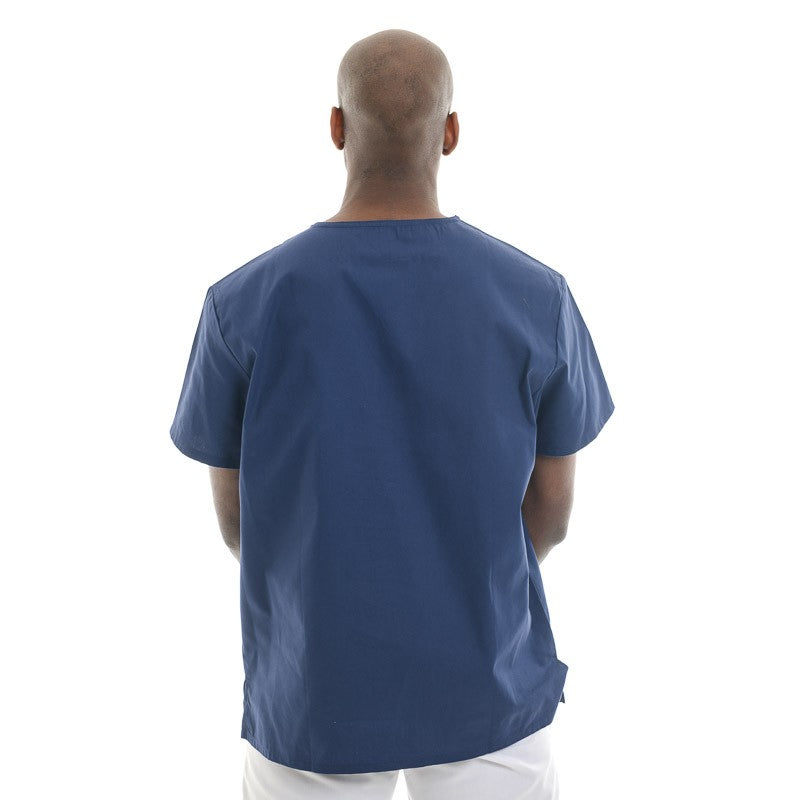 Tunique médicale col V mixte bleu marine