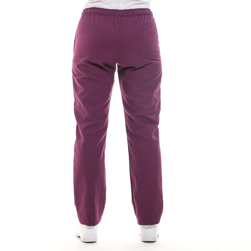 pantalon prune bordeaux taille elastique