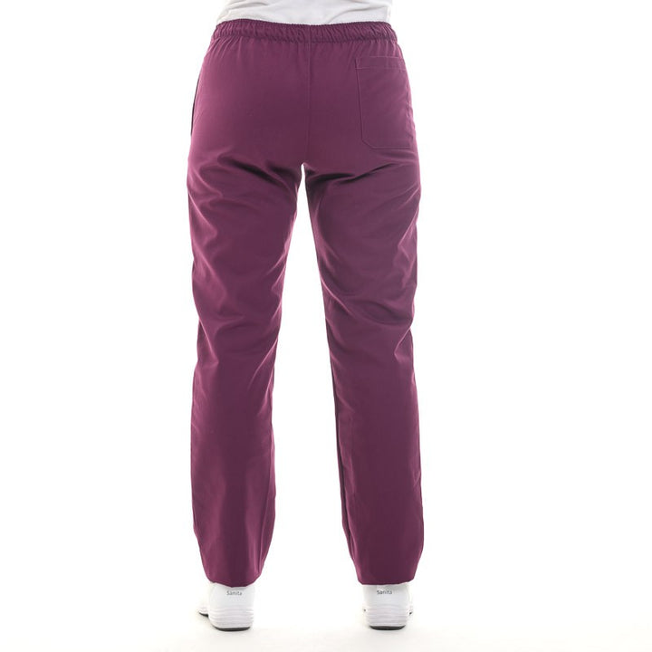 pantalon prune bordeaux taille elastique