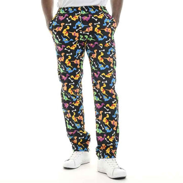 pantalon multicouleur taille elastique