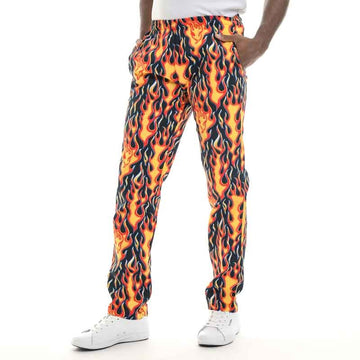 pantalon imprimé confortable taille elastique