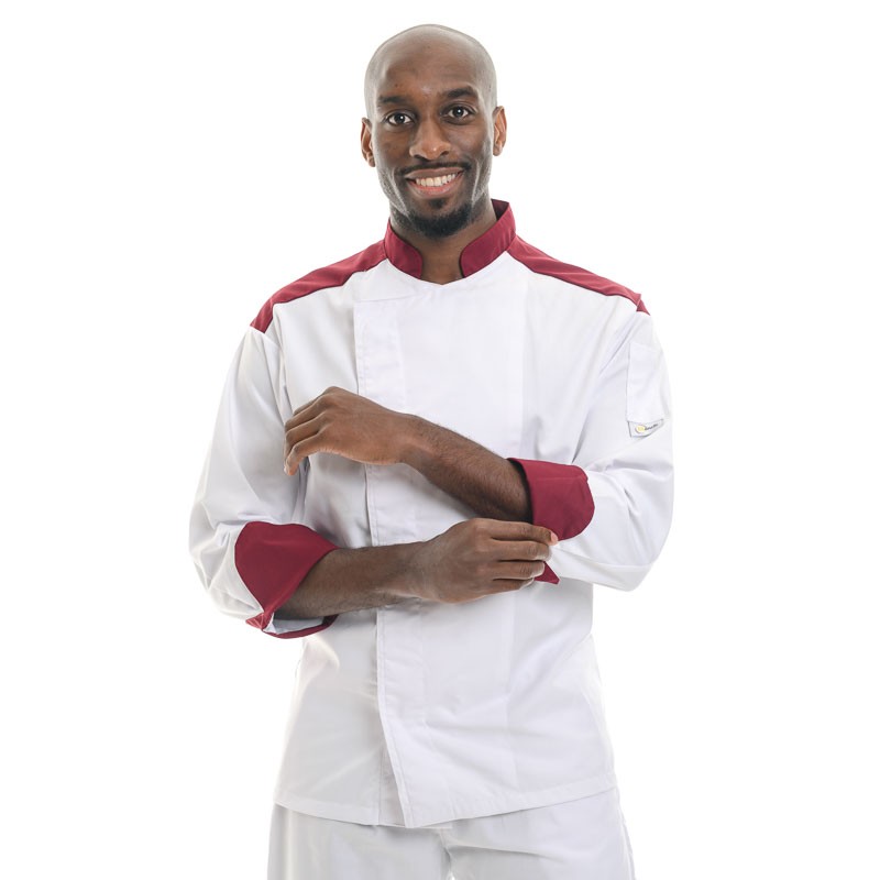 Veste de Cuisine Red Master - ML- MANELLI - manches retroussables