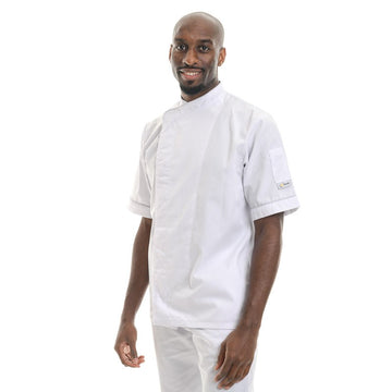 Veste de boulanger perfecto blanche Homme promotion