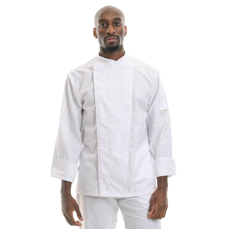 Veste de Cuisine Blanche MC ou ML 65% Polyester 35% Coton