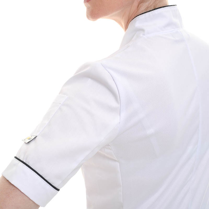 veste de cuisine dos maille respirante