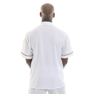 Veste de Cuisine Blanche Respirante liseré noir ou gris - MANELLI