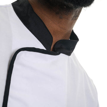 veste de cuisine col détail noir