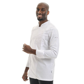 Veste de cuisine professionnelle double col homme