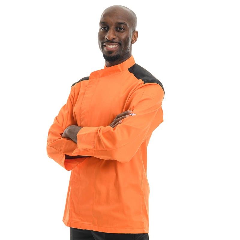 Veste de cuisine orange pour chef