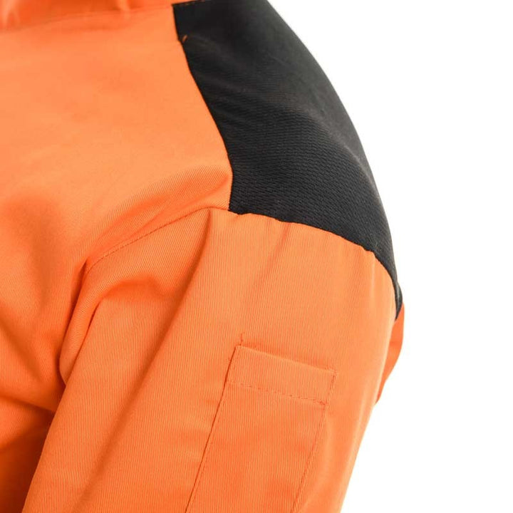 Veste de cuisine orange à personnaliser broderie