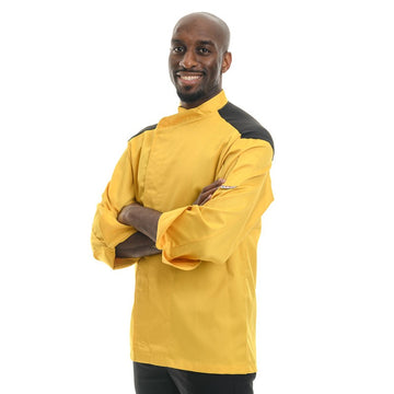 veste de cuise jaune dos aere