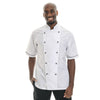 Veste de Cuisine Homme Manches Courtes Été Lino Blanche - EGOCHEF