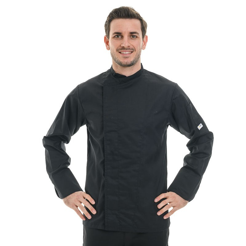 Veste de Cuisine Noire Manches Longues - MANELLI