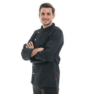 veste de cuisine classique avec boutons pression côté, polycoton