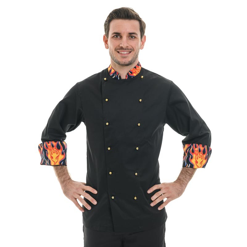 Veste de Cuisine Devil face, coupe originale, manche longue