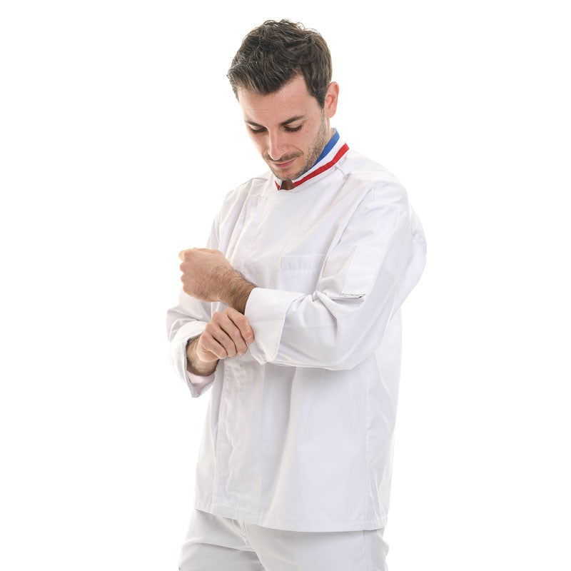 veste cuisine col tricolor