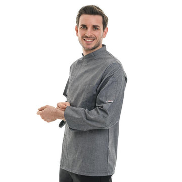 Veste de cuisine Primo pour cuisinier couleur unie grise