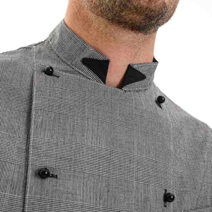 veste de cuisine à imprimé prince de galles
