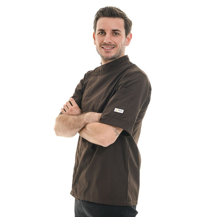 veste de cuisine boutons pression cachés