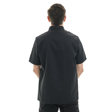 Veste de pâtissier noire Classic Poche à Stylo