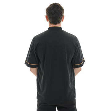 Veste de cuisine respirante liseré orange