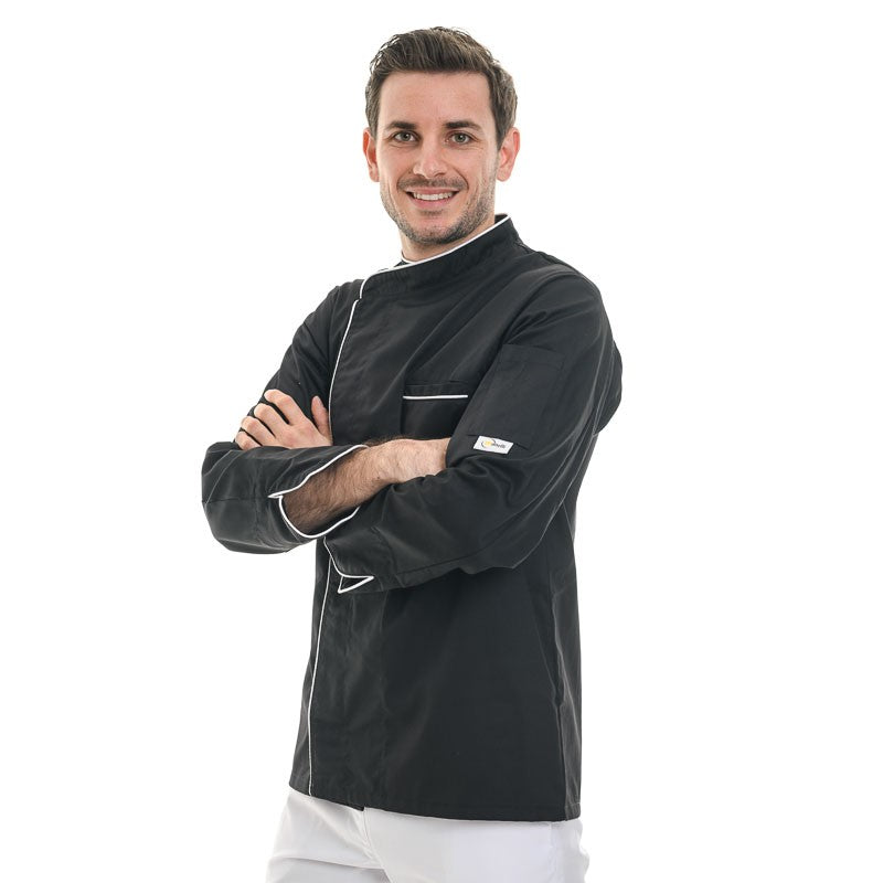 Veste de cuisine à liseré blanc manelli