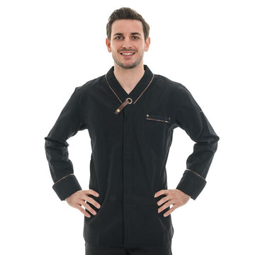 Veste de chef de Cuisine Homme Manches Longues Noir - LAFONT
