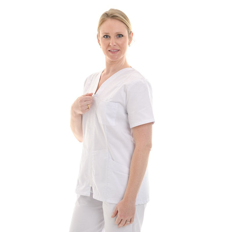 blouse medicale manche courte blanche Manelli