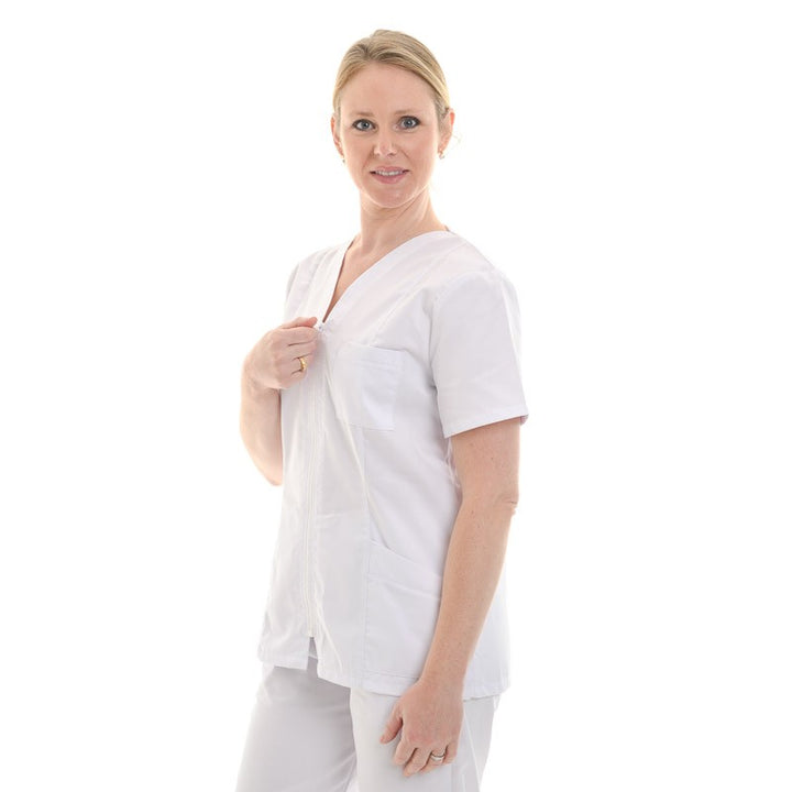 blouse medicale manche courte blanche Manelli