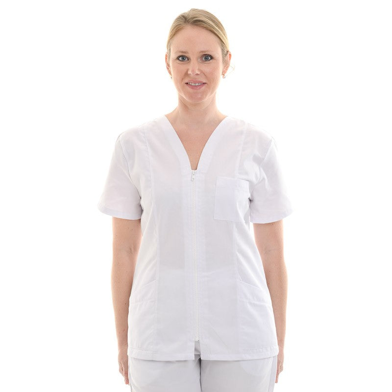 blouse medicale blanche fermeture Manelli