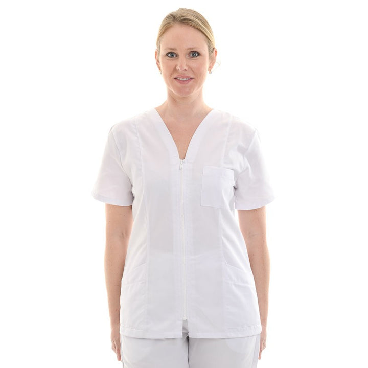 blouse medicale blanche fermeture Manelli