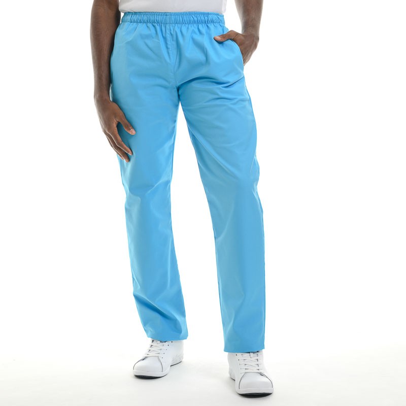 pantalon ceinture élastique bleu