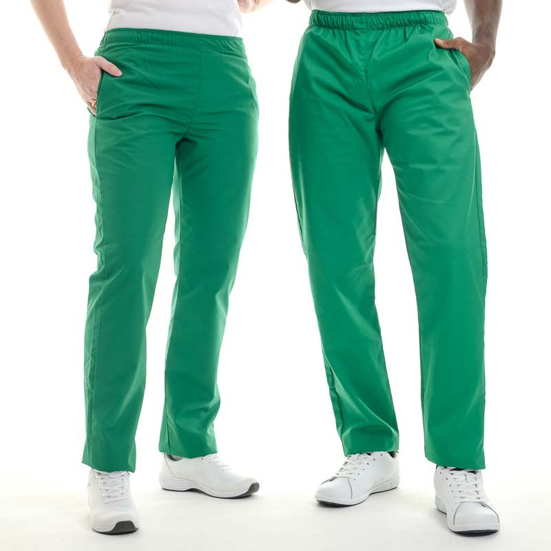 Pantalon élastique vert homme femme mixte infirmier pas cher